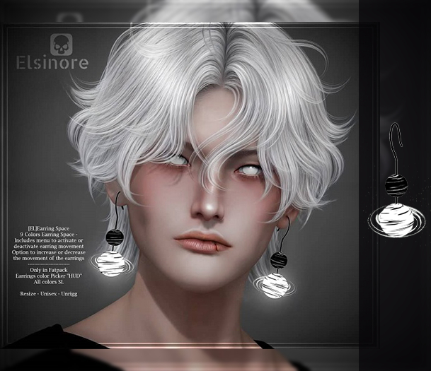 [EL]Earring Space White