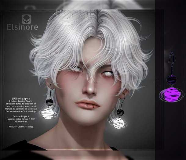 [EL]Earring Space Purple