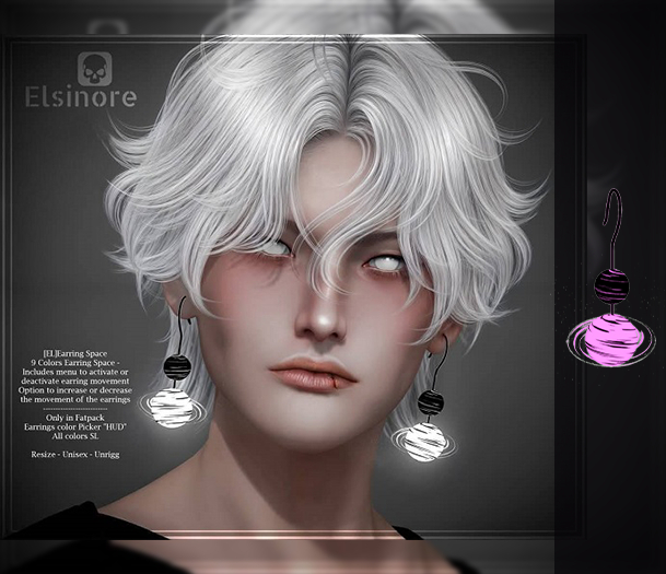 [EL]Earring Space Pink