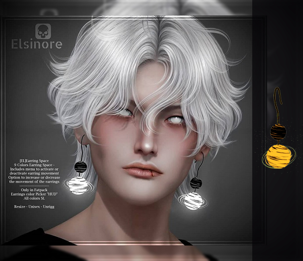 [EL]Earring Space Orange