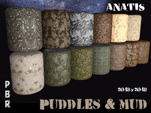 ANATiS - Puddles & Mud (PBR Material 2K - 2048x2048) Full perm