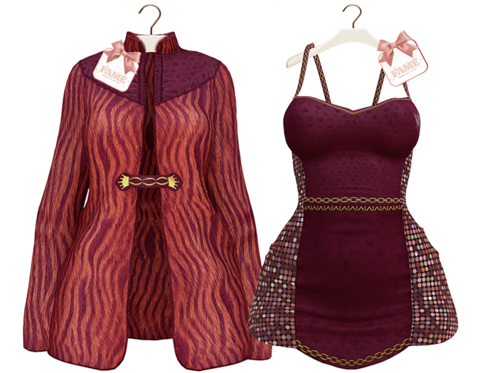 [FAME]  Dress & Jacket - Margo / Red