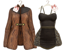 [FAME]  Dress & Jacket - Margo / Brown