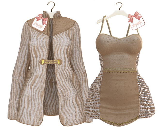 [FAME]  Dress & Jacket - Margo / Beige