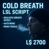 Cold Breath LSL Script – Winter Breath Particle Attachment for Second Life