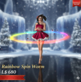 Rainbow Spin Worm" Christmas Special Aura: Festive Light Ring & Particle Effect | Copy Perm | Virtual Avatar Accessory