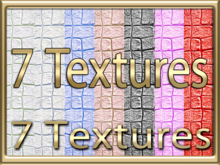 [ Crocodile leather Seamless 03 ] 7 Textures