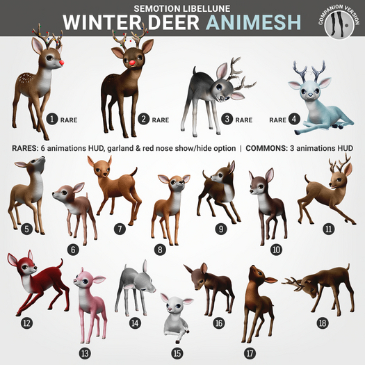SEmotion Libellune Winter Deer Animesh RARE 03