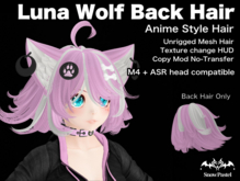 SnowPastel Luna Wolf Back Hair