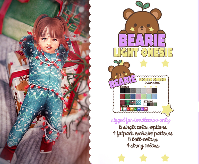 BEARIE - Light Onesie -  Pink - Unpack