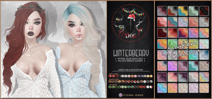 . Doe . Winterberry . Kraken .
