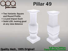 Full Perm 1 LI Pillar, Baluster or Pedestal - OPQ Pillar 49