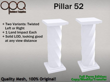 Full Perm 1 LI Pillar, Baluster or Pedestal - OPQ Pillar 52
