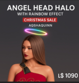 Angel Head Halo with Rainbow Effect – Unisex Glowing Halo | Copy Only | Christmas Sale by Aqshaquinn
