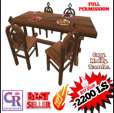 Classic Kitchen Table – Full Perm (5 Prims)