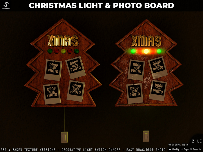 [satus Inc] Christmas Light & Photo Board