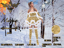 Firebird Marcia christmas outfit gold