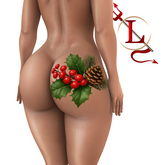 Christmas Butt Tattoo
