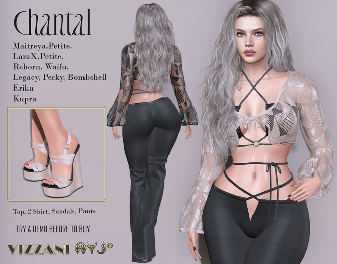 SEXY OUTFIT MESH  MOD. CHANTAL - CREATED BY VIZZANI.