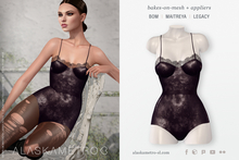 "Amelia" 2K crushed velvet bodysuit - 01 midnight black | BOM | Legacy | Maitreya