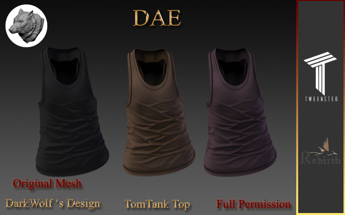 Tom Tank Top Tweenster Rebirth Full Perm DAE