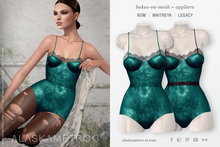 "Amelia" 2K crushed velvet bodysuit - 03 teal green | BOM | Legacy | Maitreya