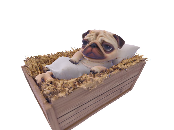 Nativity Manger Pug FULL PERM