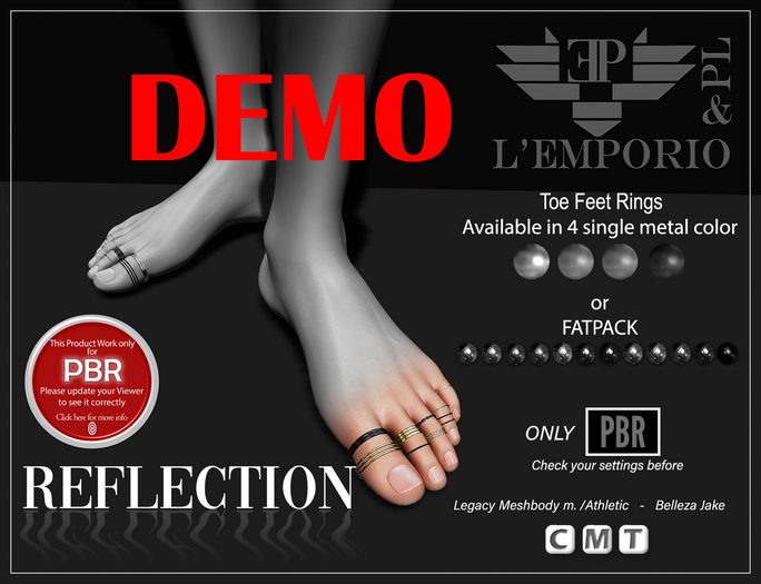 D*E*M*O L'Emporio&PL ::*Reflection*::Toe Feet Rings