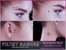 FB - Resilience tattoo pack - (lel EvoX) - face tattoo 2k