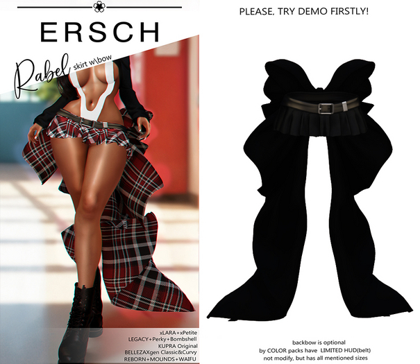 ERSCH - Rabel Skirt -black-