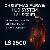 Christmas Aura & Menu System LSL Script– Auto Speed Detection, 4 Holiday Themes, Full Perm with User Guide | Second Life