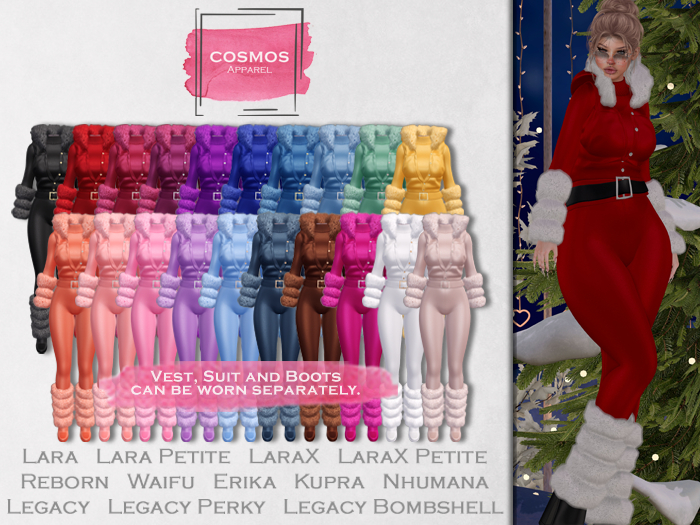 [COSMOS] Noemi Vest + Suit + Boots Set / 20 Colors Fatpack Demo
