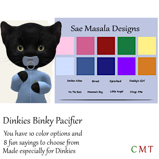 SMD Dinkies Binky Pacifier Made Especially For Dinkies