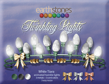 EarthStones Twinkling Lights II Tiara ~ White