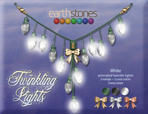 EarthStones Twinkling Lights II Necklace ~ White