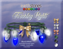 EarthStones Twinkling Lights II Bracelets ~ Blue & White