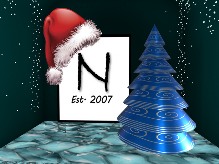 Cyber Blue Wave Xmas Tree PBR