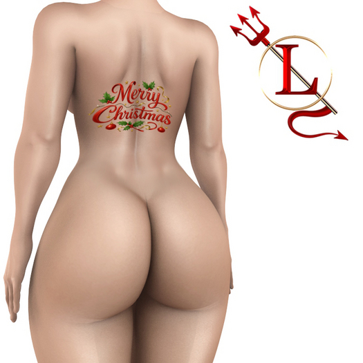 Merry Christmas Tattoo Back