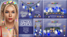 EarthStones Twinkling Lights II Gift Set ~ Blue & White