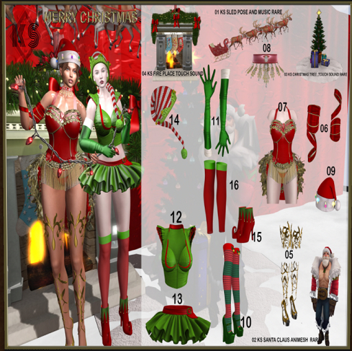 14 KS ELF HAT - MERRY CHRISTMAS