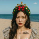 Royal Holiday Wreath Crown – Christmas Tiara Headpiece