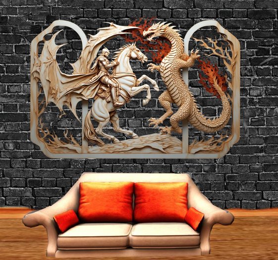 Wall Deco Sticker Mural Knight 13