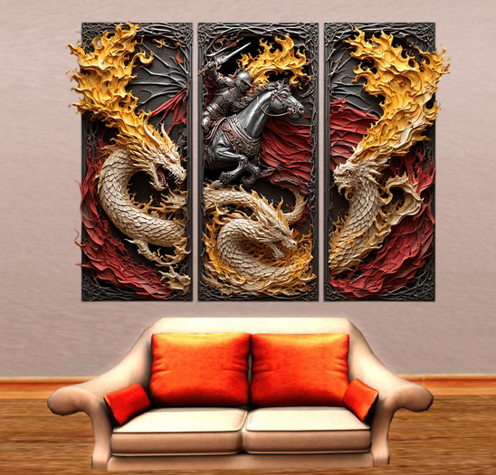 Wall Deco Sticker Mural Knight  11