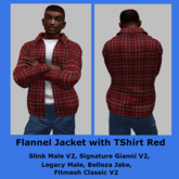 Flannel Jacket with TSirt Red