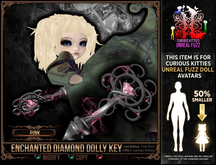 [Mesh] =^.^= Curious Kitties Unreal Fuzz - Enchanted Diamond Dolly Key - Pink