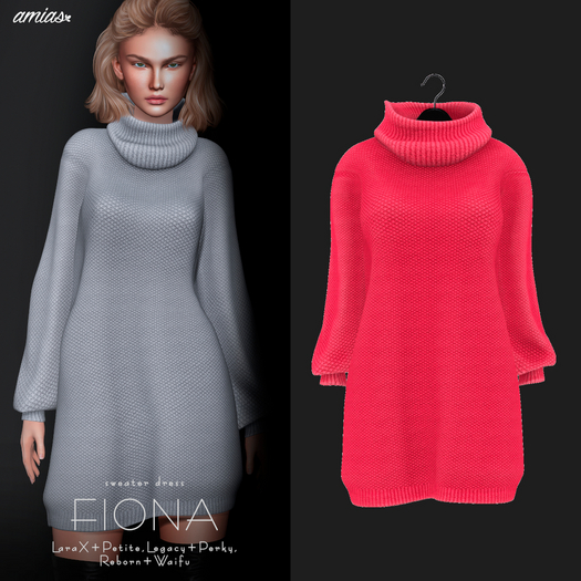 amias - FIONA sweater dress ruby