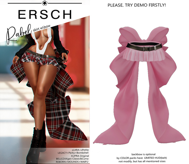 ERSCH - Rabel Skirt -pink-