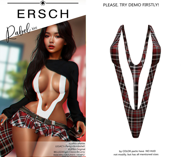 ERSCH - Rabel Kini -plaid red-