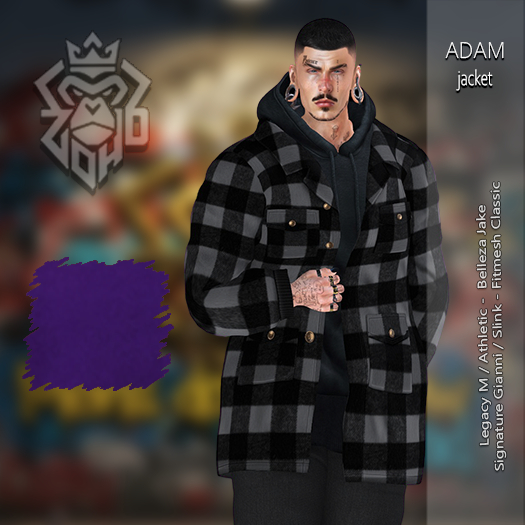 [ZH] Adam Jacket Solid Purple