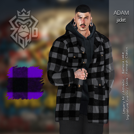 [ZH] Adam Jacket Pattern Purple